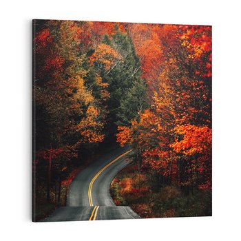 Obraz na płótnie 40x40 - Jesienne Podróżowanie - fotografia, jesień