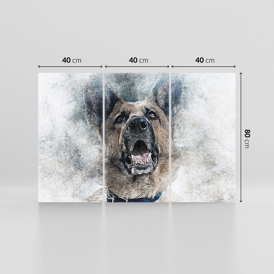 Obraz na płótnie 120x80 - Pies - wierny towarzysz - pies, sztuka