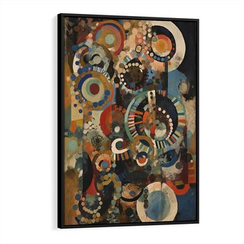 Obraz w ramie 50x70 - Podróżne Wizje Aberracji - abstrakcyjny obraz, mnogość kolorów - rama czarna