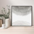 Obraz w ramie 50x50 - Impresje Energii - rozmyte cienie, abstrakcja - rama czarna