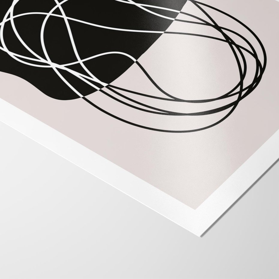 Plakat bez ramy 50x70 - Abstrakcyjne Harmonie - abstrakcyjne szkicowane linie, minimalizm