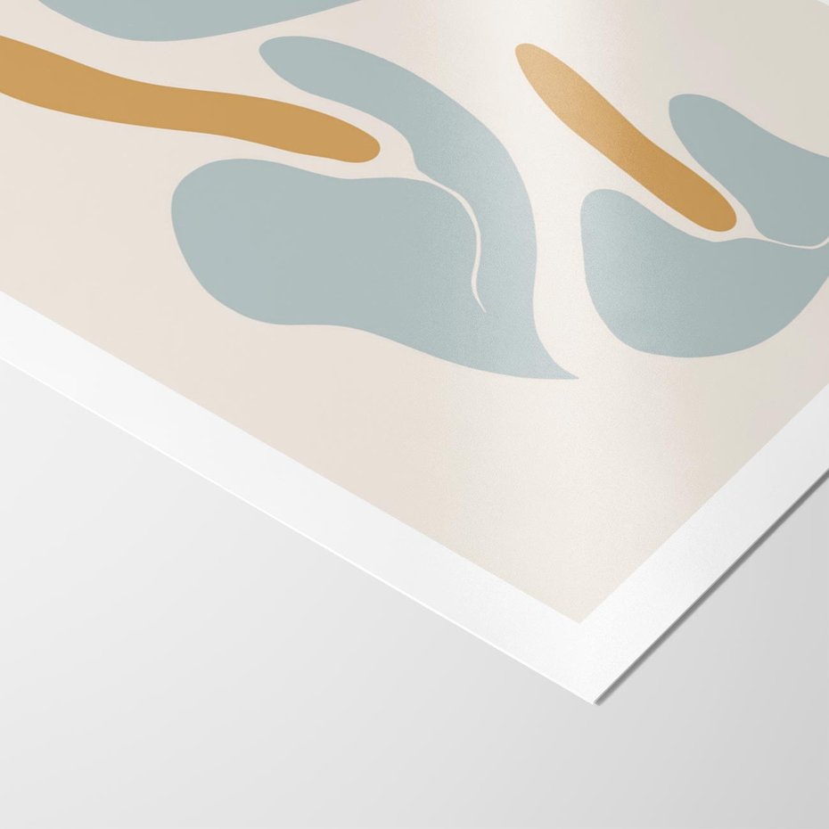 Plakat bez ramy 21x30 - Kwiaty Pasteli - kwiaty, nowoczesne i minimalistyczne