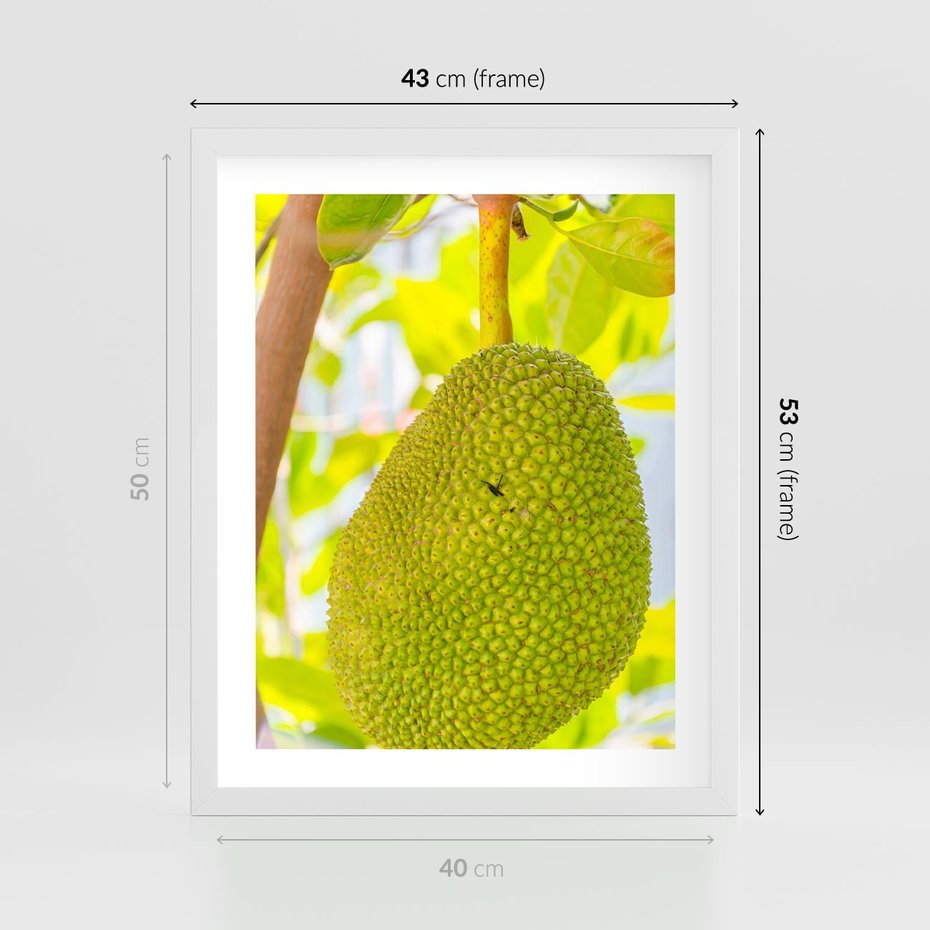 Plakat w ramie 40x50 - Tropikalny raj nad morzem - tropikalny, owoc - rama biała