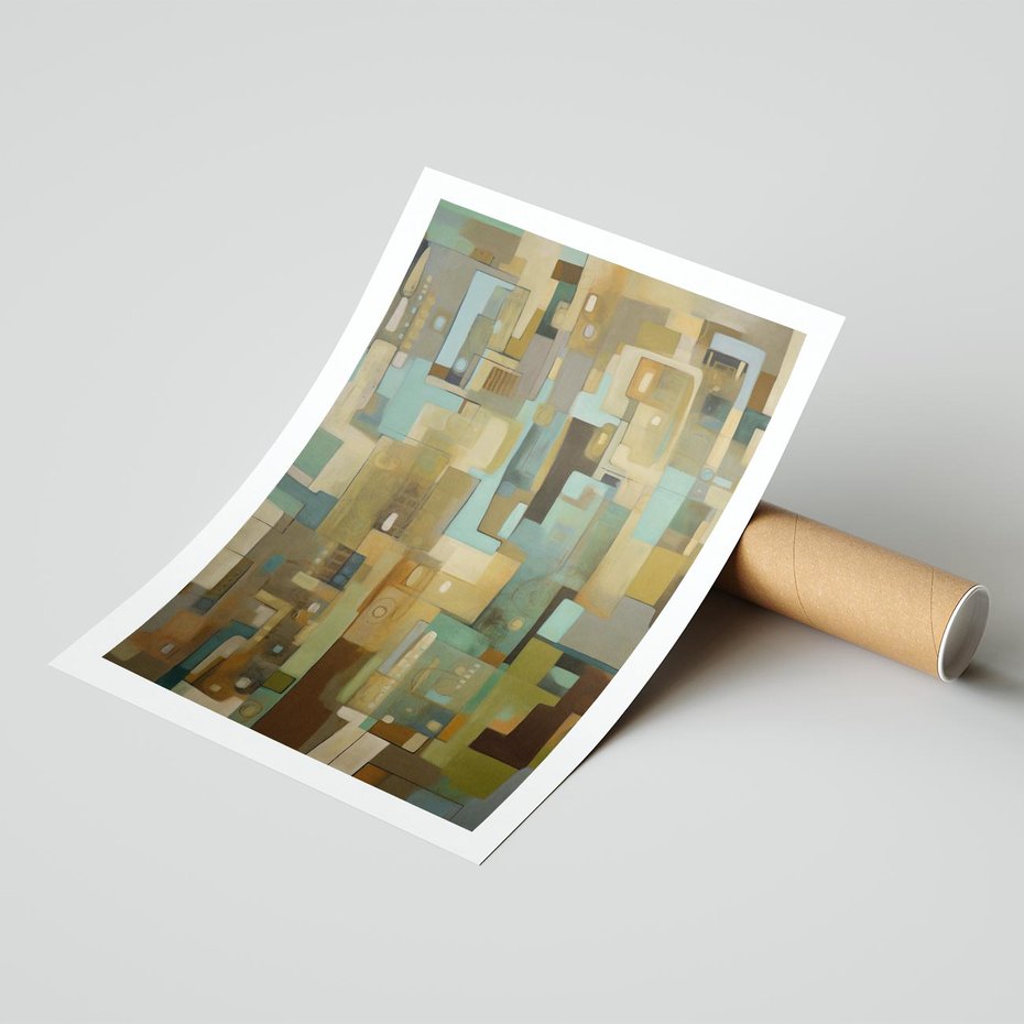 Plakat bez ramy 50x70 - Kolorowe Wyobrażenia - abstrakcyjny obraz, mnogość kolorów