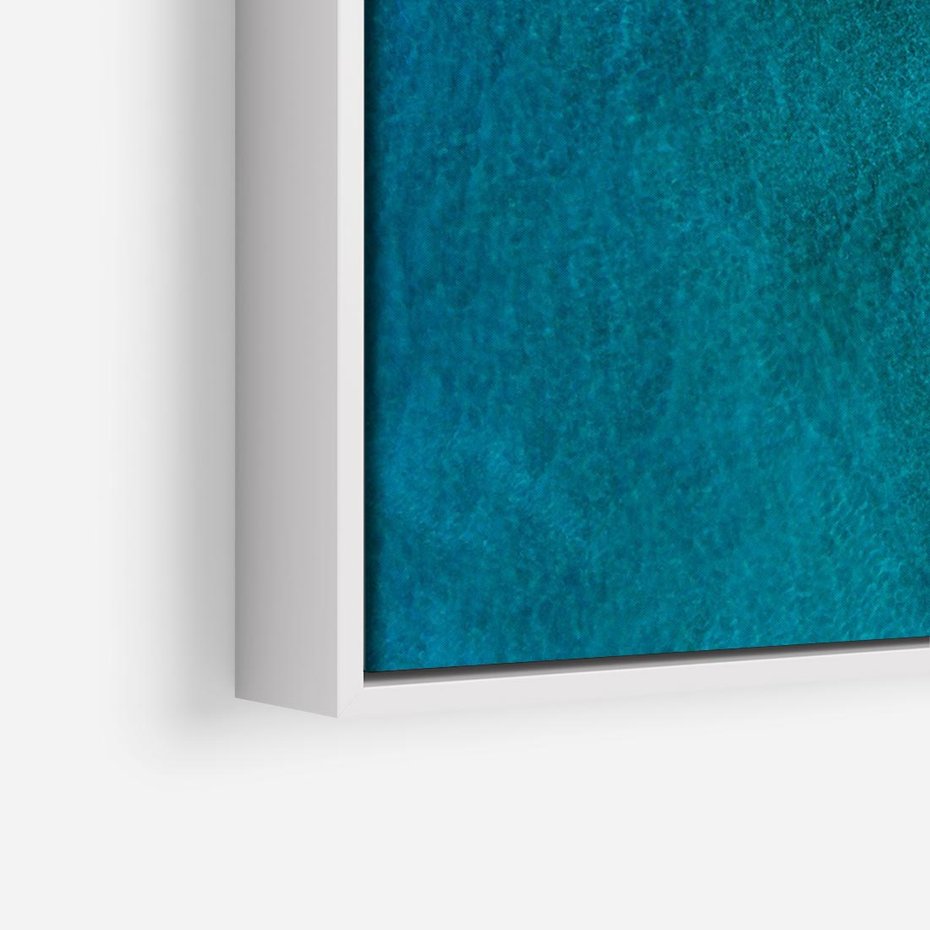 Obraz w ramie 100x70 - Spokój nad morzem - morze, plaża - rama biała