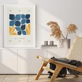 Plakat bez ramy 30x40 - Błękitne Nowości - niebieskie kwiaty, nowoczesna sztuka