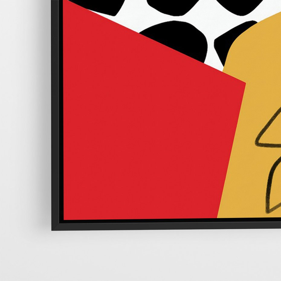 Obraz w ramie 70x100 - Księga Form i Plam - abstrakcyjna kompozycja, różne tekstury - rama czarna