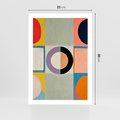 Plakat bez ramy 21x30 - Taniec Kształtów Emocji - abstrakcyjne geometryczne kształty, olejny obraz