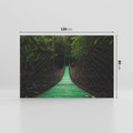 Obraz na płótnie 120x80 - Most linowy w lesie - most, linowy