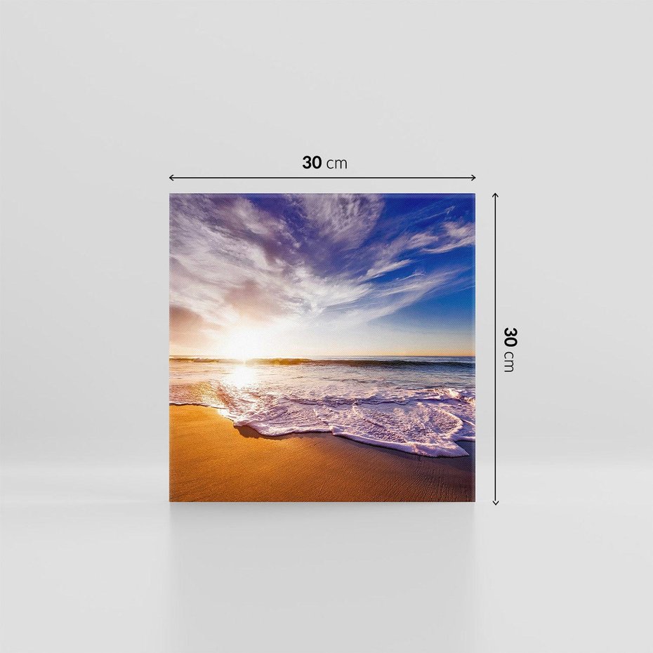 Obraz na płótnie 30x30 - Fale nad morzem - morze, plaża