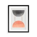 Plakat w ramie 30x40 - Sztuka Abstrakcji - minimalistyczny boho obraz, abstrakcyjny - rama czarna