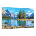 Obraz na płótnie 120x80 - spotkanie natury - góry, jezioro