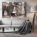 Obraz na płótnie 120x80 - Dźwięki Minionej Ery - postarzona fotografia retro, podarta fotografia