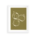 Plakat w ramie 30x40 - Podróżne Barwy - figi, minimalistyczny styl - rama biała