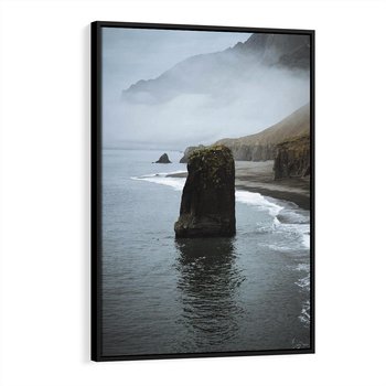 Obraz w ramie 70x100 - Mistyczna Aura - morze, mgła - rama czarna