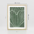 Plakat w ramie 30x40 - Zieleń Kształtująca Spokój - zielony plakat, roślinne inspiracje - rama drewno
