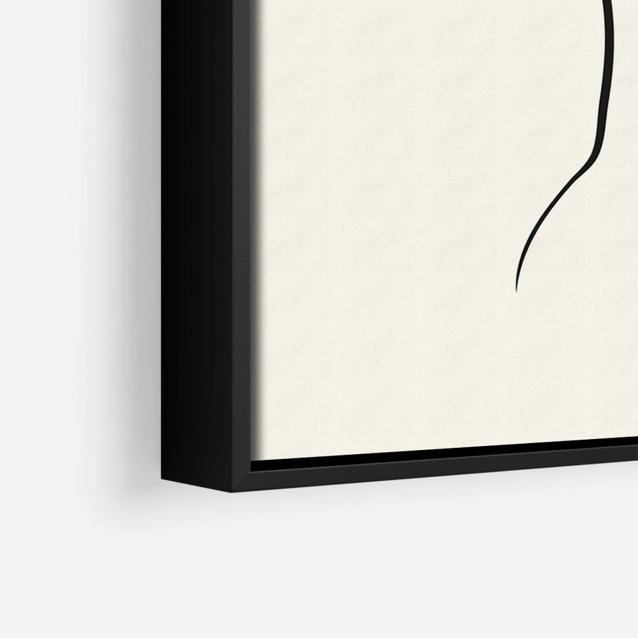 Obraz w ramie 70x100 - Tajemniczy Rytm - kobieta, posąg - rama czarna