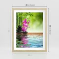 Plakat w ramie 40x50 - Oaza Storczyka i Wody - spa, storczyk - rama drewno