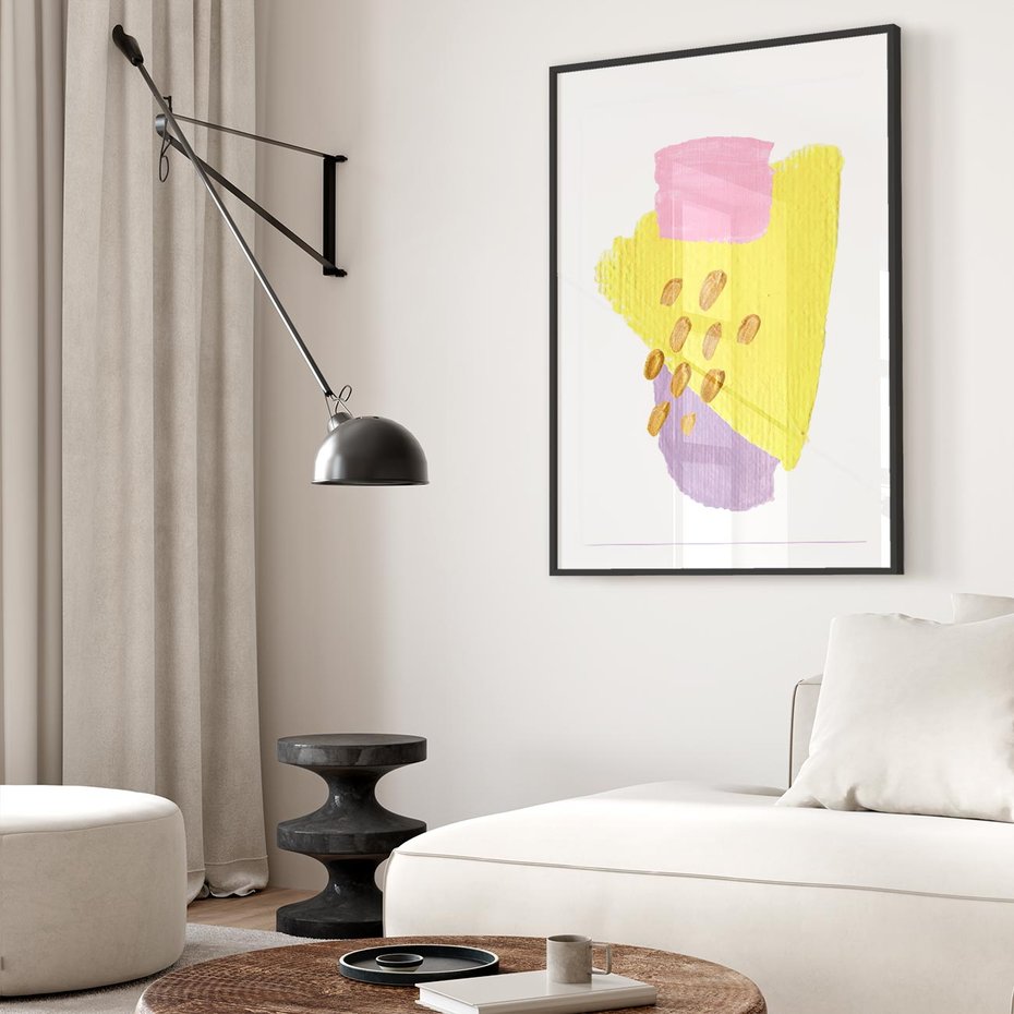 Plakat bez ramy 21x30 - Refleksje Akwarelowych Widoków - akwarela, minimalizm