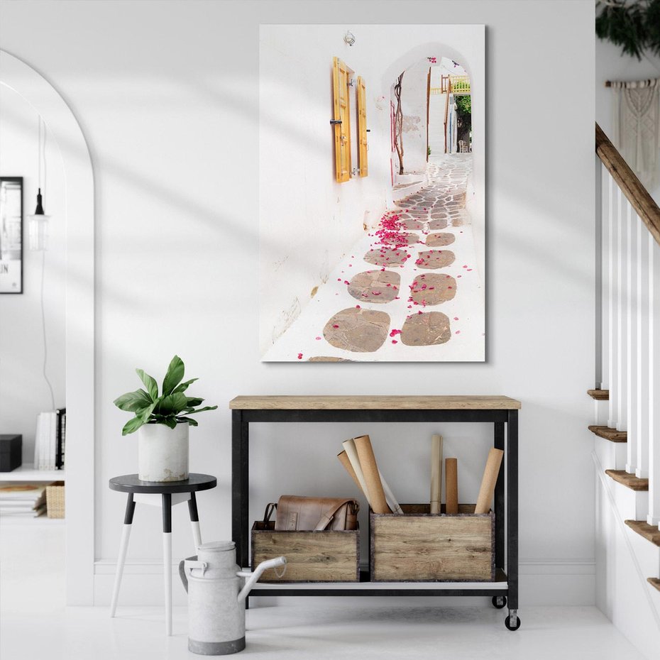 Obraz na płótnie 80x120 - Urok Południowej Uliczki - uliczka, południe