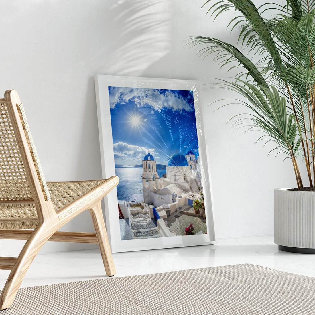Plakat bez ramy 30x40 - Uroki Santorini we Włoszech - Santorini, Włochy