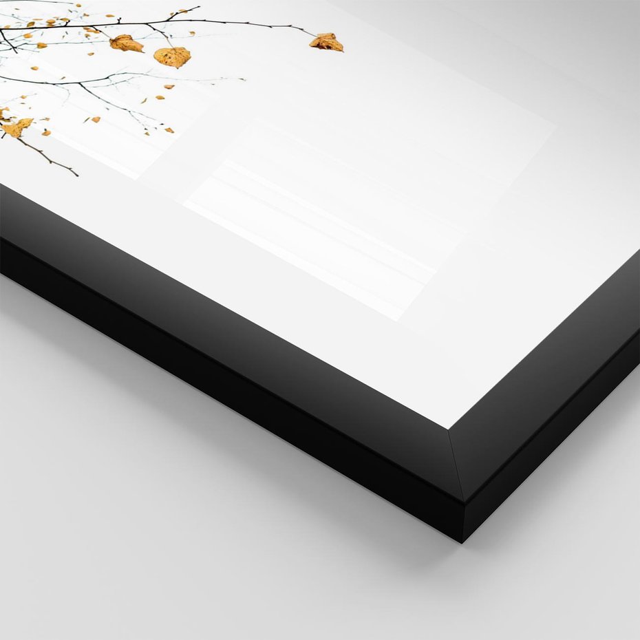 Plakat w ramie 30x40 - Złota Jesień - drzewo, żółte liście - rama czarna