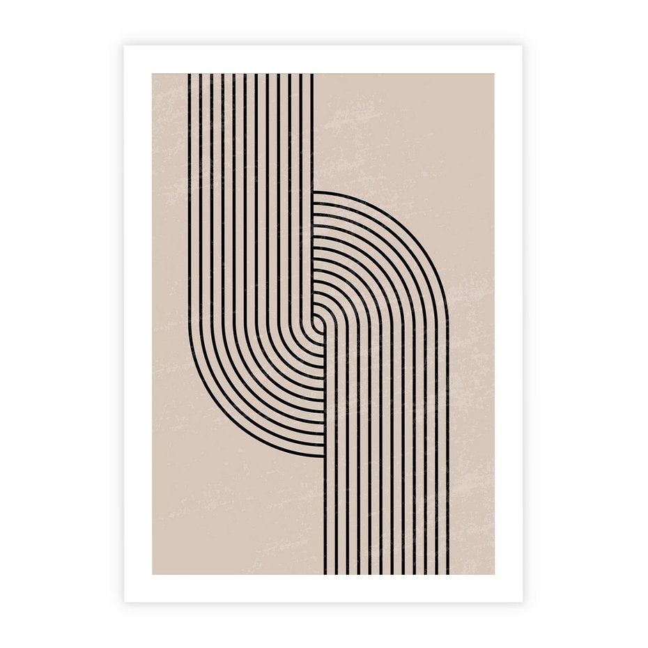 Plakat bez ramy 21x30 - Puls Abstrakcji - abstrakcyjne linie, geometria