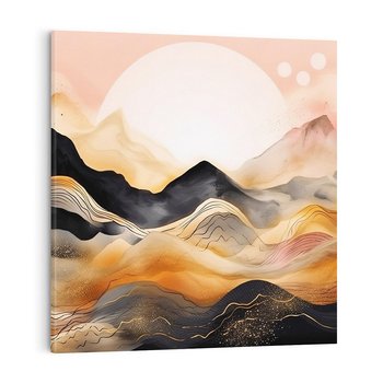 Obraz na płótnie 40x40 - Grafika Zachodu - nowoczesna grafika, odcienie pastelowe