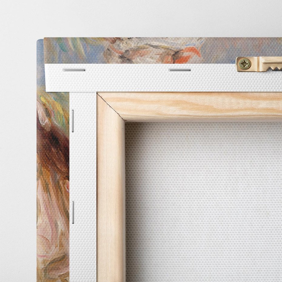 Obraz na płótnie 80x80 - Girls in the Grass Arranging a Bouquet, Pierre-Auguste Renoir - Reprodukcja - reprodukcja, obraz na płótnie