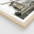 Plakat w ramie 30x40 - Wiejska Idylla z Młynem - wiatrak, młyn - rama drewno