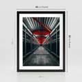 Plakat w ramie 40x50 - Nieskończoność Przestrzeni - korytarz, perspektywa - rama czarna