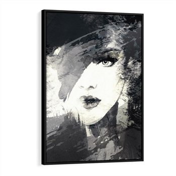 Obraz w ramie 70x100 - Abstrakcyjna wizja kobiety - abstrakcja, kobieta - rama czarna