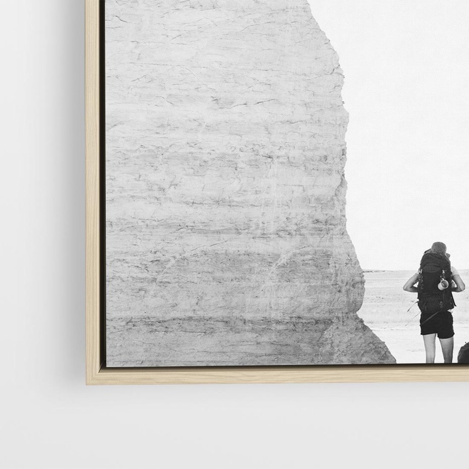 Obraz w ramie 50x50 - Podróżna Eksploracja - Echa Przygody - rama drewno