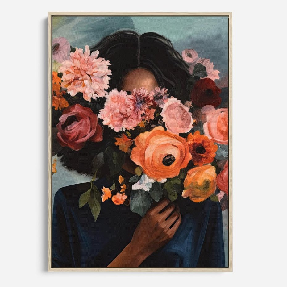 Obraz w ramie 50x70 - Ukryte Emocje - obraz, akwarela - rama drewno