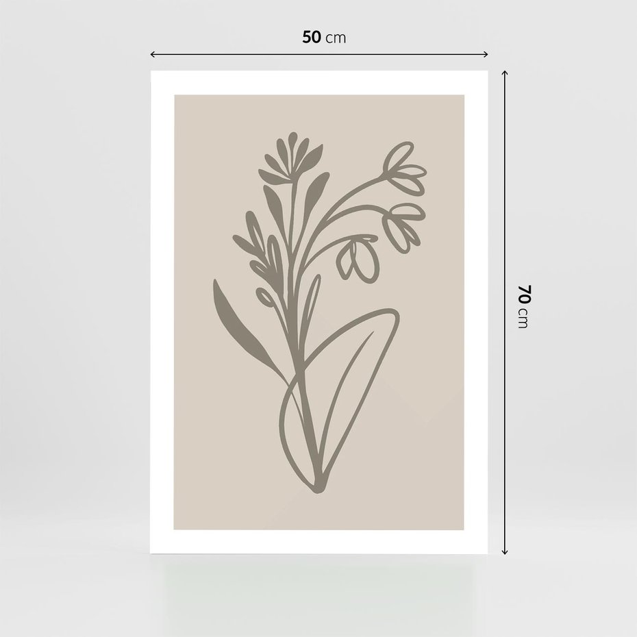 Plakat bez ramy 50x70 - Kwiatowe Spektrum - nowoczesny plakat, subtelna sztuka