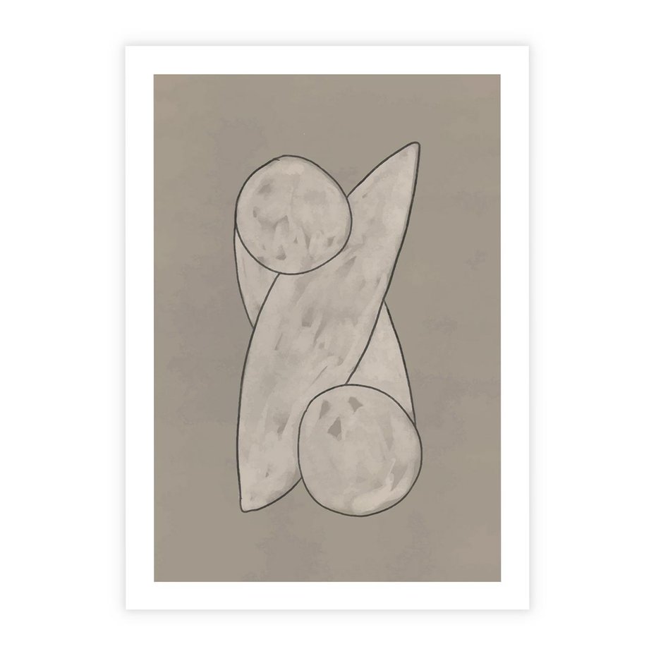 Plakat bez ramy 40x50 - Zaklęte Anomalie - nowoczesna geometryczna sztuka, loftowe wnętrze