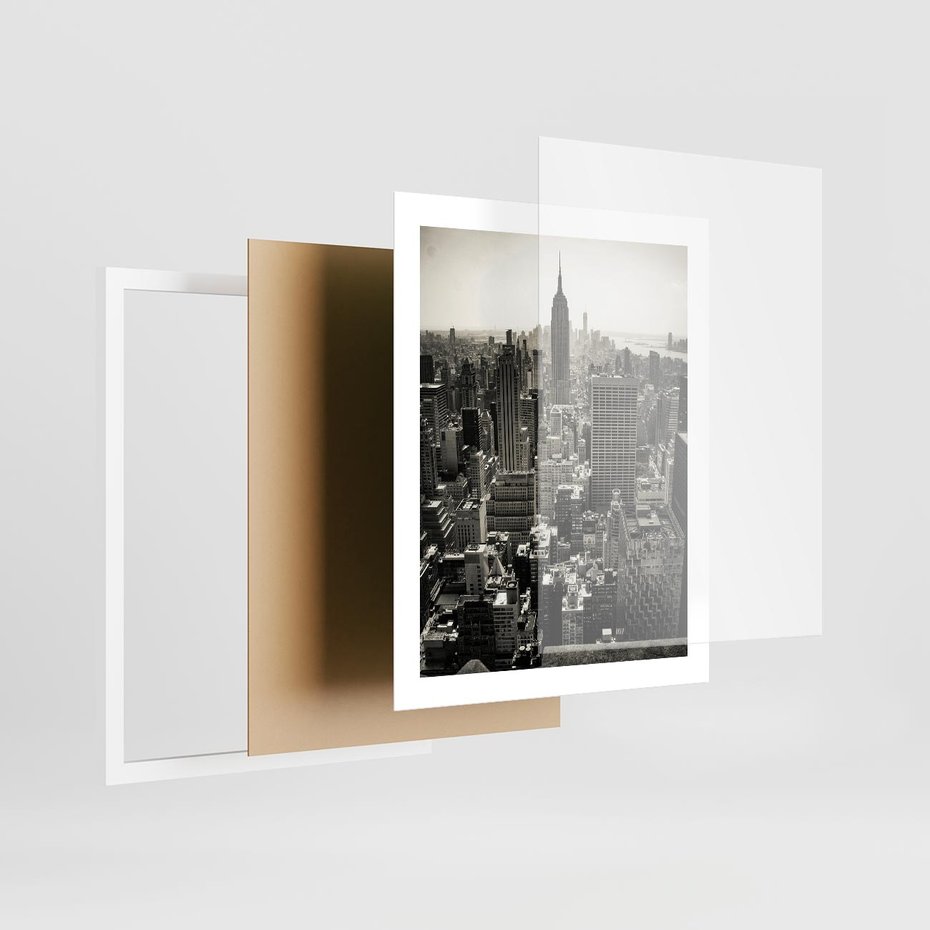 Plakat w ramie 40x50 - Dusza wielkiego miasta - Manhattan, Nowy Jork - rama biała