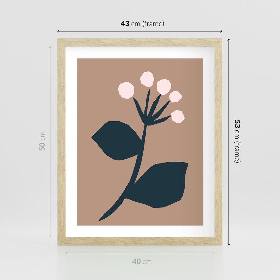 Plakat w ramie 40x50 - Rozbijające Granice - abstrakcyjny obraz, plakat - rama drewno