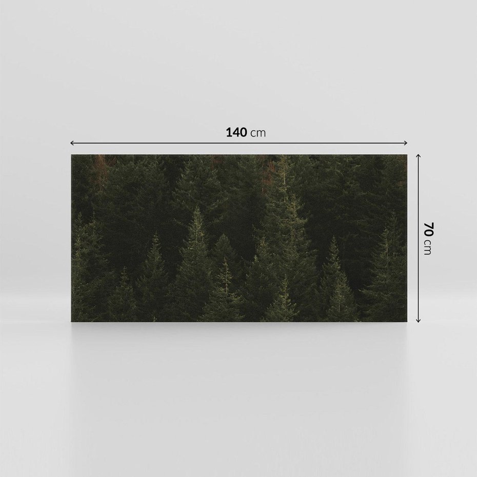 Obraz na płótnie 140x70 - Ciemny las iglasty - las, iglasty