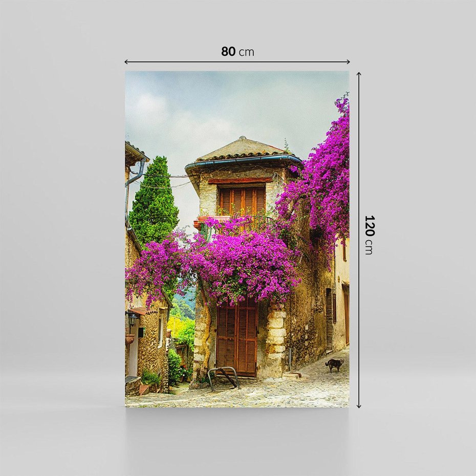 Obraz na płótnie 80x120 - Urok francuskiej uliczki - Francja, uliczka