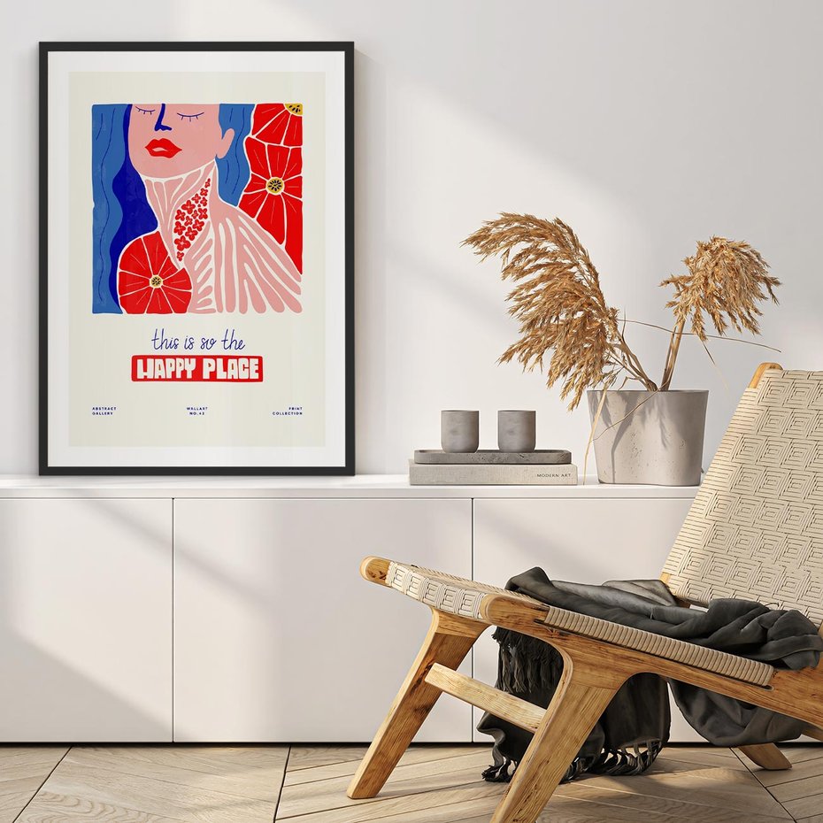 Plakat bez ramy 40x50 - Abstrakcyjna Afirmacja - sztuka nowoczesna, abstrakcyjny styl