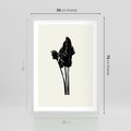 Plakat w ramie 50x70 - Elegancja Palm - nowoczesna sztuka, minimalistyczny styl - rama biała