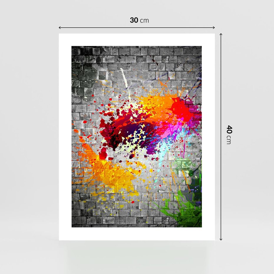 Plakat bez ramy 30x40 - Ekspresja Graffiti - farba, graffiti