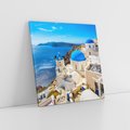 Obraz na płótnie 80x80 - Urokliwy widok na Santorini - Santorini, widok