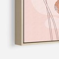 Obraz w ramie 70x100 - Rozkwitające Emocje - minimalistyczny plakat, pudrowe kwiaty - rama drewno
