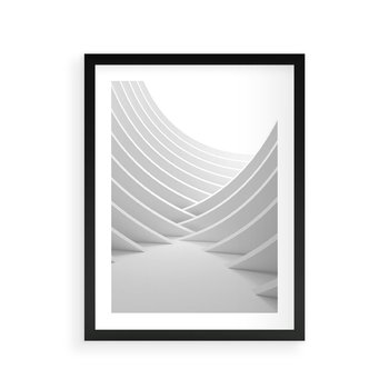 Plakat w ramie 50x70 - Nowoczesna Ekspresja - abstrakcja, 3D - rama czarna