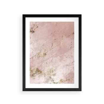 Plakat w ramie 50x70 - Piękno w Szczegółach - marmur, złoto - rama czarna