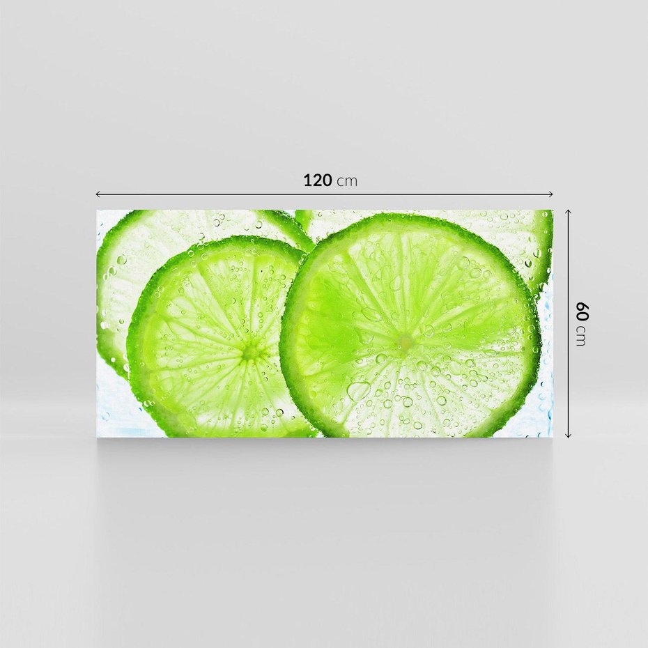 Obraz na płótnie 120x60 - Soczyste limonki - limonki, owoce