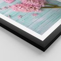 Plakat w ramie 50x70 - Hiacynty w Kwiatowej Kompozycji - hiacynty, kwiaty - rama czarna