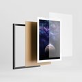 Plakat w ramie 50x70 - Kosmos - Ziemia i Księżyc - kosmos, ziemia - rama czarna